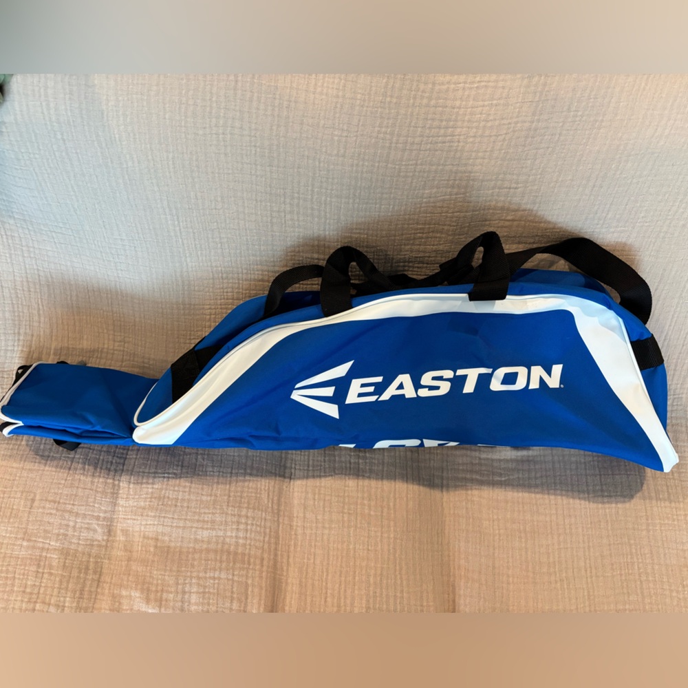 Easton Blue and White Baseball Bag with Carry Straps